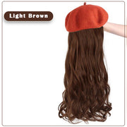 Beautiful Beret with Long Hair attachment.  Instant glamour!