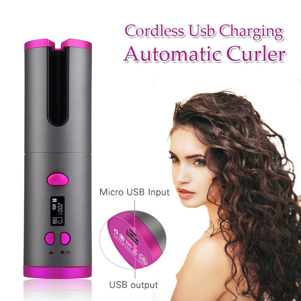Auto Ceramic Wireless Curling Iron Hair Wave system