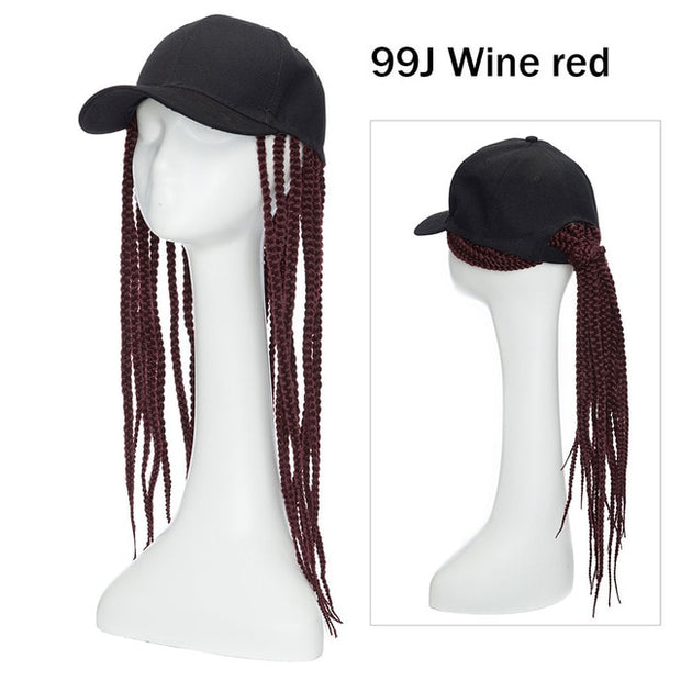 Long wavy or braid baseball cap with hair extension combo!