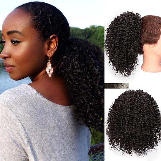 Puff Ponytail Afro type Kinky/Curly Hair piece - multi color options!