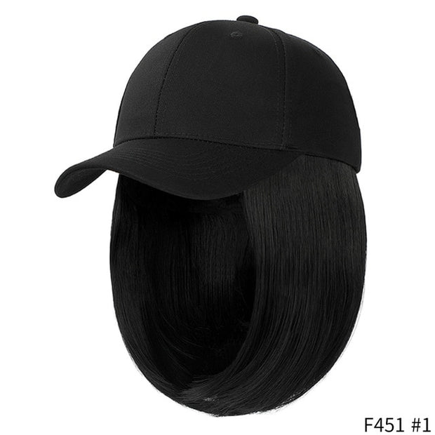 Instant glamour with this Baseball cap with hair!