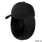 Super chic classic bob style hat with hair attachment