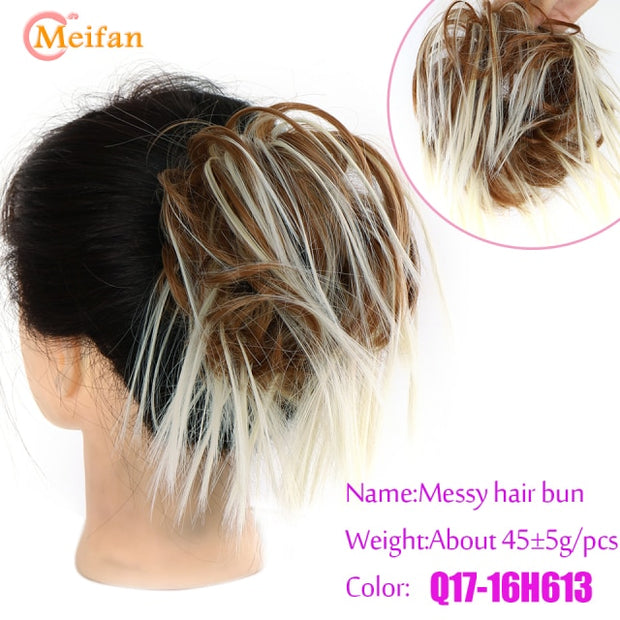 Messy Scrunchies Donut Hair Bow Extensions
