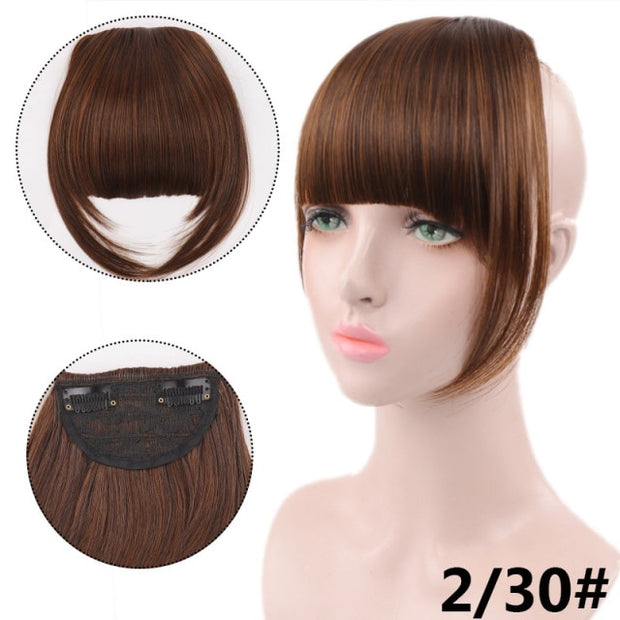 Synthetic Blunt Air Bangs Clip-In Extension