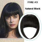 False Bangs Synthetic hair Bangs Hair Extension Fake Fringe Natural hair clip on bangs Light Brown HighTemperature wigs