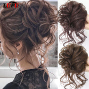 Messy Curly Synthetic Hair Bun with Band